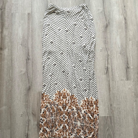 Free People Women’s neutral Rayon Pull on Maxi Skirt Size Small Summer - Picture 2 of 15